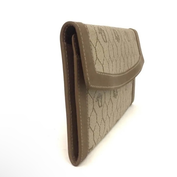 Christian Dior Honeycomb PVC Frame Long Bifold Wallet/clutch with kisslock coin - Picture 8 of 11